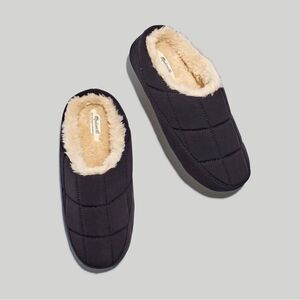 Madewell The Quilted Jacqueline Slipper in Recycled Nylon NWT Size 9 Comfy